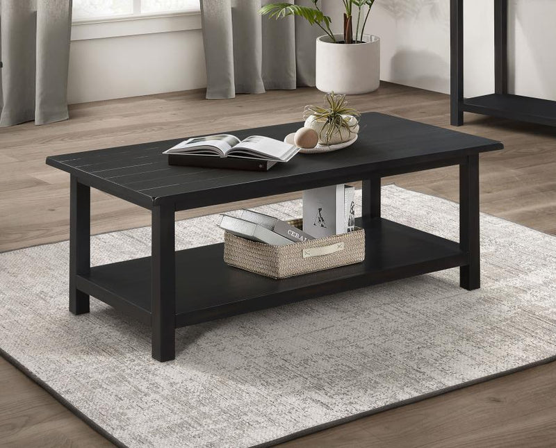 Payne - Wood Coffee Table with Shelf - JaxCo Furniture