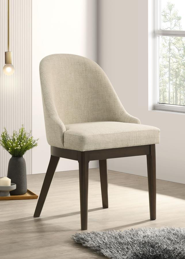 Reseda - Upholstered Dining Side Chair (Set of 2) - Beige - JaxCo Furniture