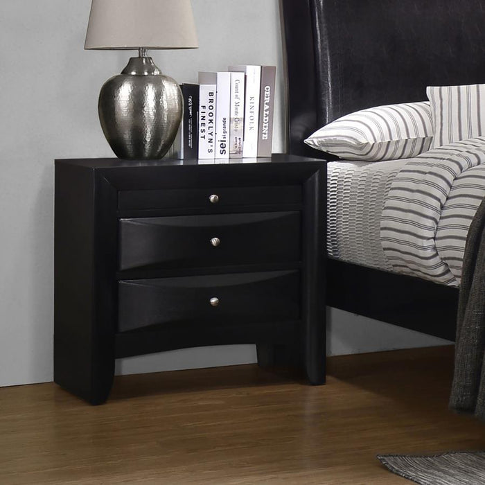 Briana - 2-Drawer Nightstand - Black - JaxCo Furniture