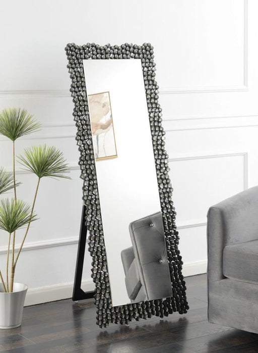 Mckay - Acrylic Frame Standing Mirror - Smokey Gray - JaxCo Furniture