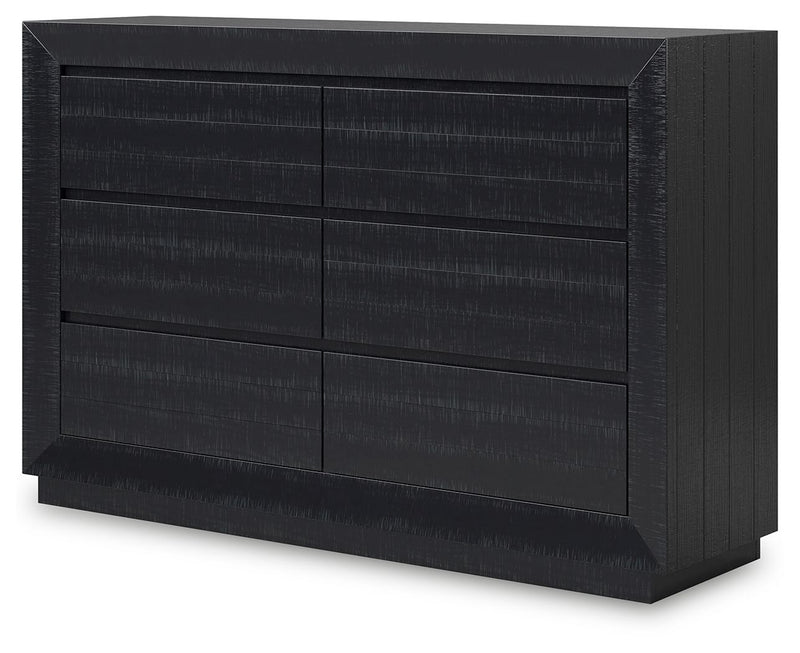 Londer - Black - Dresser - JaxCo Furniture