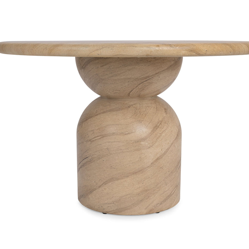 Portola - 47" Outdoor Round Dining Table - Beige