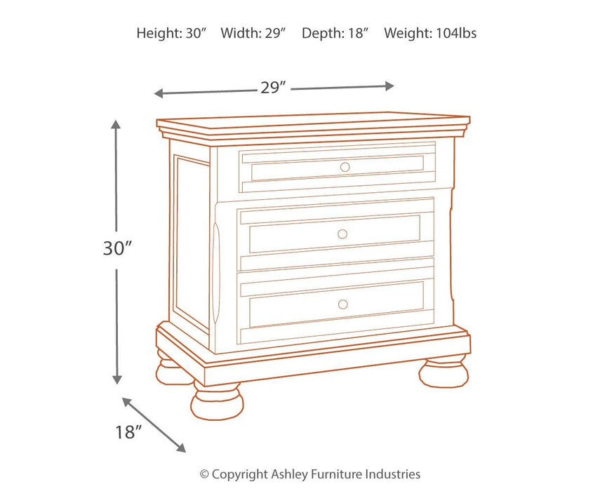 Flynnter - Medium Brown - Two Drawer Night Stand - JaxCo Furniture