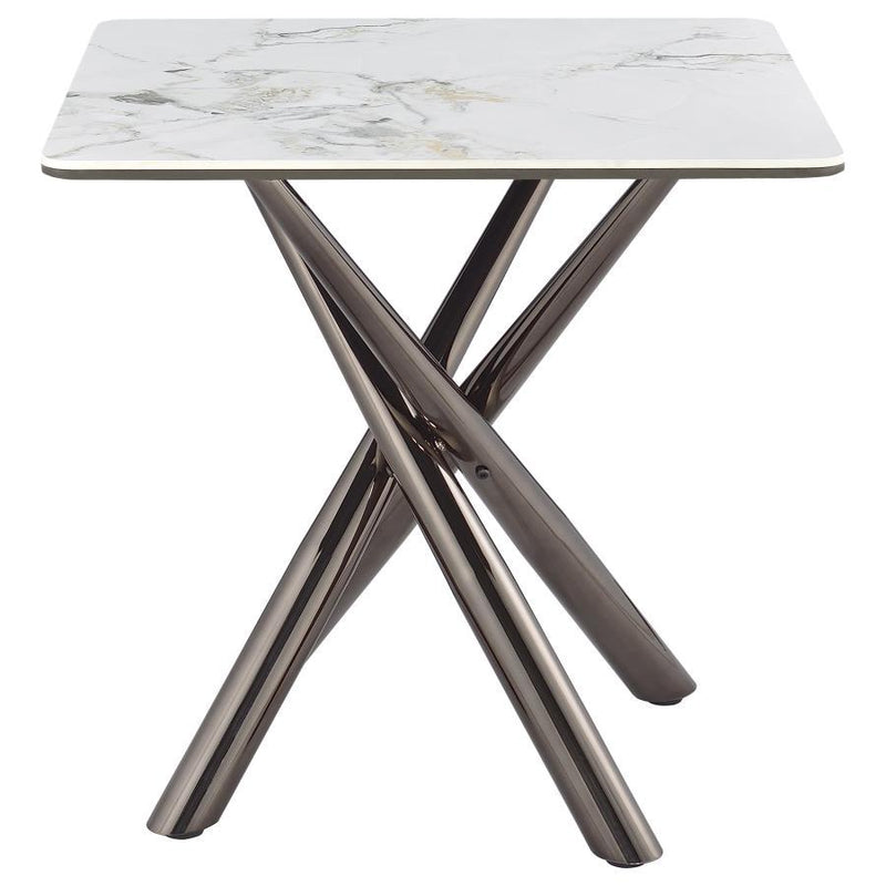 Carvell - Square Sintered Stone Table - JaxCo Furniture