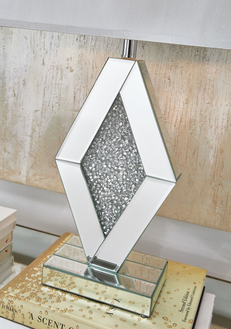 Prunella - Silver Finish - Mirror Table Lamp - JaxCo Furniture