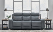 Mindanao - Steel - 2 Pc. - Power Reclining Sofa, Power Reclining Loveseat with Console - JaxCo Furniture