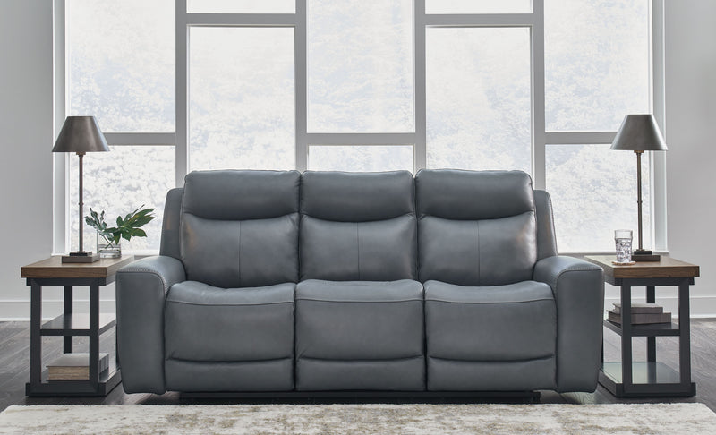 Mindanao - Steel - 2 Pc. - Power Reclining Sofa, Power Reclining Loveseat with Console - JaxCo Furniture