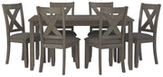 Caitbrook - Gray - RECT DRM Table Set (Set of 7) - JaxCo Furniture
