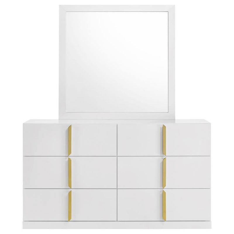 Ines - 6-Drawer Bedroom Dresser Cabinet - JaxCo Furniture