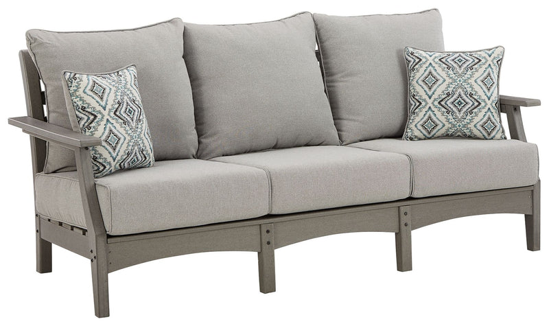 Visola - Gray - Sofa with Cushion - JaxCo Furniture