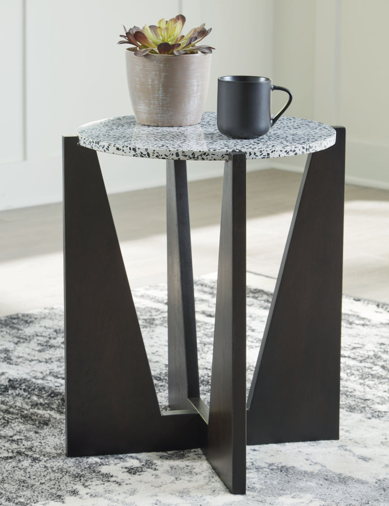 Tellrich - Black / White - Accent Table - JaxCo Furniture