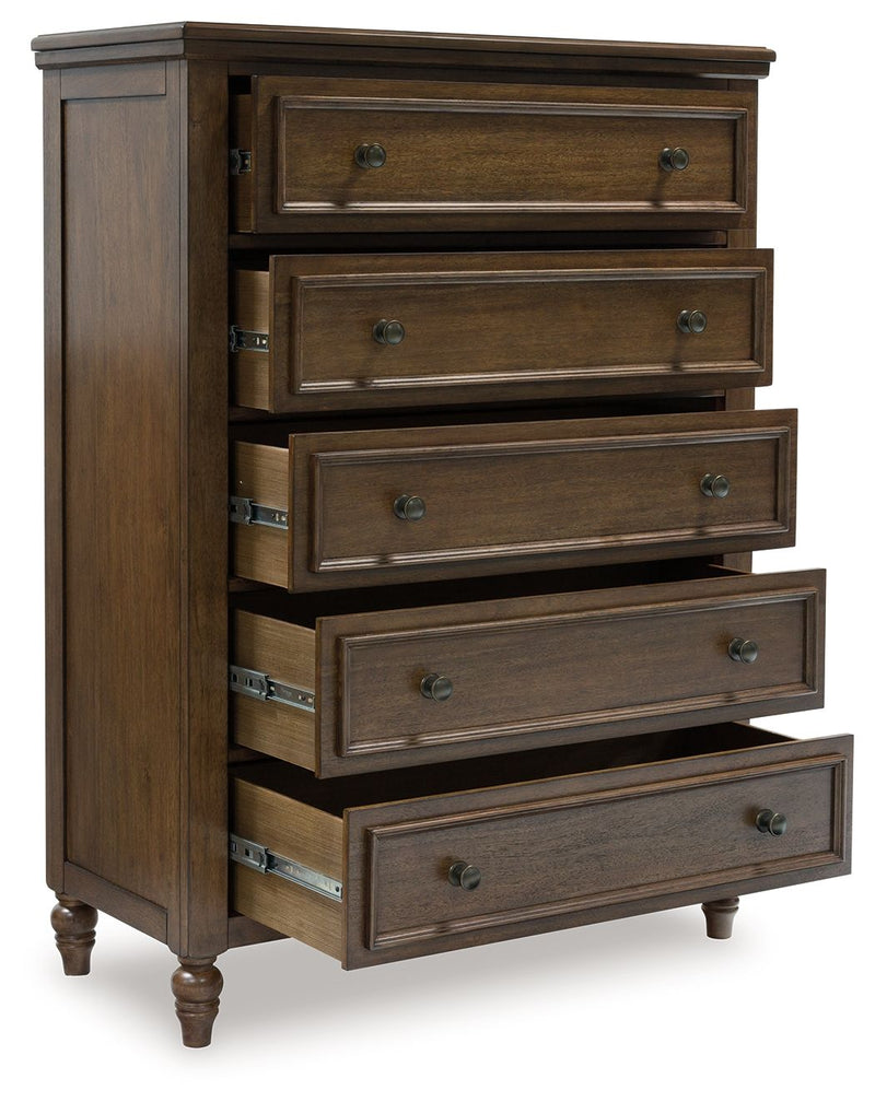 Sturlayne - Brown - Five Drawer Chest - JaxCo Furniture