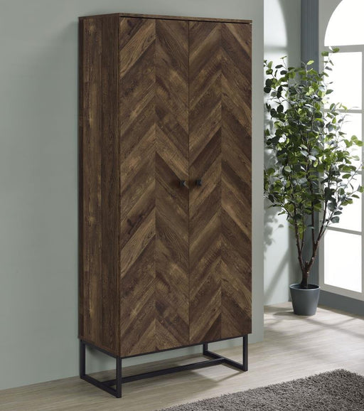 Carolyn - 2 Door Engineered Wood Accent Cabinet - Rustic Oak - JaxCo Furniture