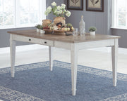 Skempton - White - RECT DRM Table w/Storage - JaxCo Furniture