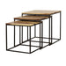 Belcourt - 3 Piece Square Nesting Tables - Natural And Black - JaxCo Furniture