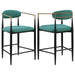 Tina - Metal Counter Height Bar Stool With Upholstered Back And Seat (Set of 2) - JaxCo Furniture