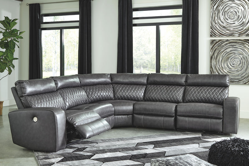 Samperstone - Power Reclining Sectional - JaxCo Furniture