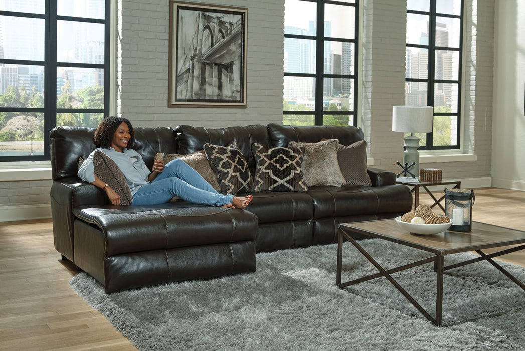 Como - 3 Piece Italian Leather Match Reclining Sofa - JaxCo Furniture