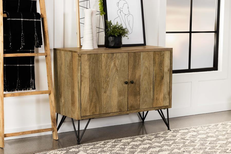 Eileen - 2 Door Wood Storage Accent Cabinet - Natural - JaxCo Furniture