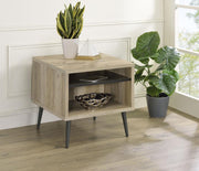 Welsh - Square Engineered Wood Side End Table Antique Pine - Distressed Pine - JaxCo Furniture