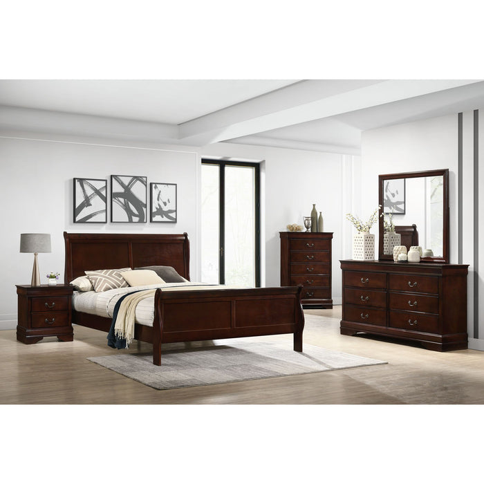 Louis Philippe - Panel Bed - JaxCo Furniture