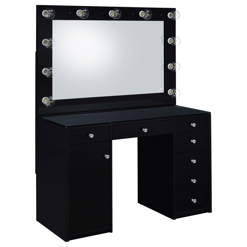 Acena - 7-Drawer Vanity Set With Lighting - JaxCo Furniture