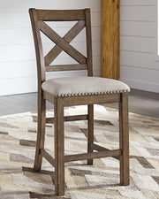 Moriville - Beige - Upholstered Barstool (Set of 2) - JaxCo Furniture
