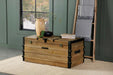 Simmons - Wood Storage Trunk - Natural And Black - JaxCo Furniture