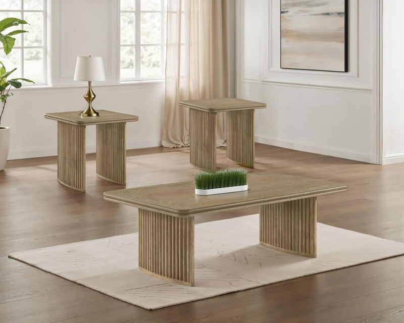 Adina - Wood Coffee Table Set - JaxCo Furniture
