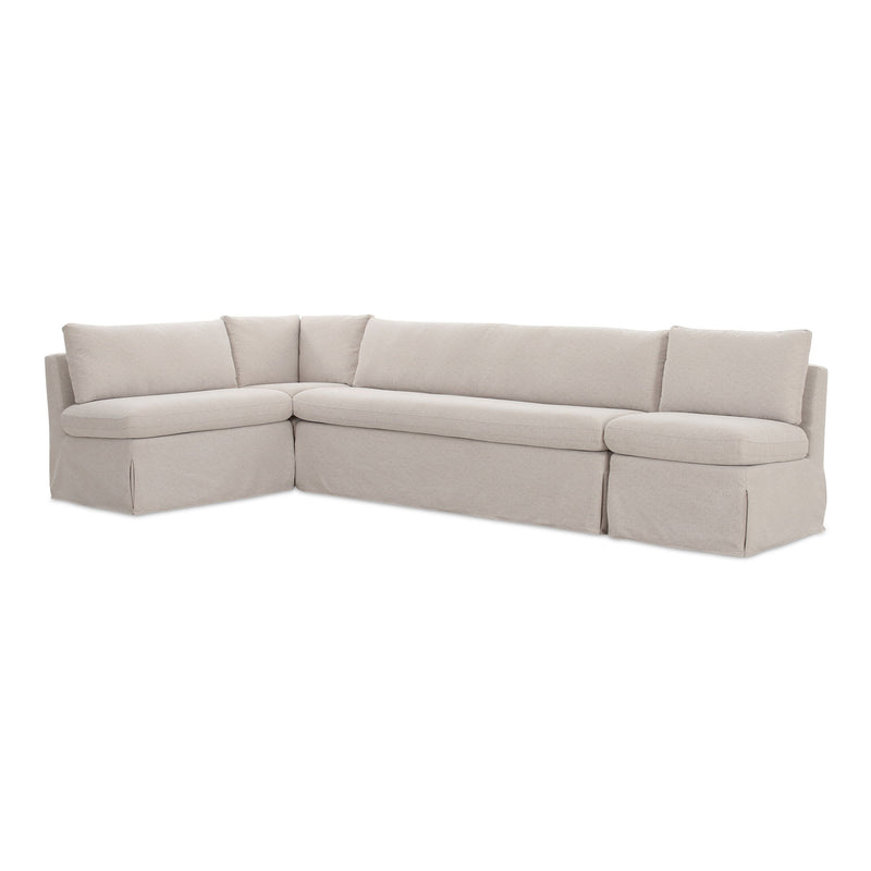 Fable - Slipcover Dining Banquette L-Shape Sectional - Beige - JaxCo Furniture