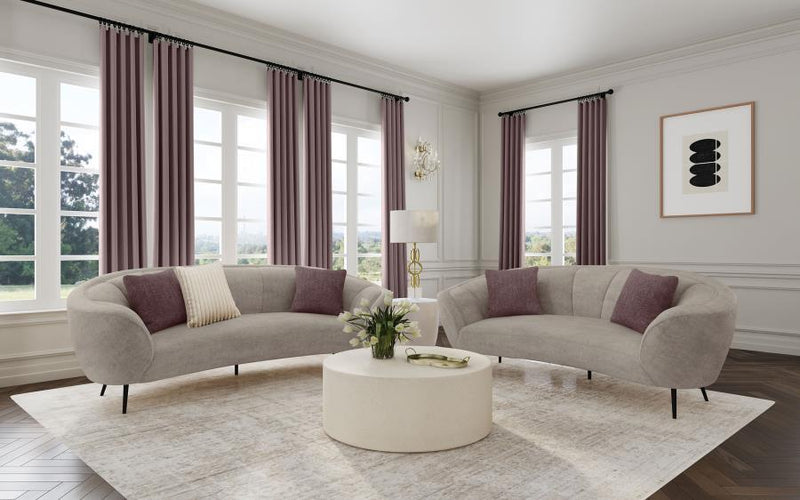 Ellorie - Upholstered Curved Sofa Set - JaxCo Furniture