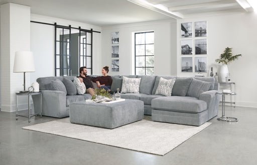 Glacier - Sectional With 9 Accent Pillows And Ottoman Set - JaxCo Furniture