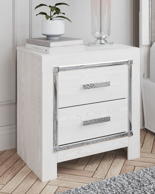 Altyra - White - Two Drawer Night Stand - JaxCo Furniture