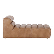 Ramsay - Leather Chaise - Tan - JaxCo Furniture