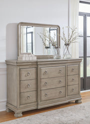 Lexorne - Gray - Dresser And Mirror - JaxCo Furniture