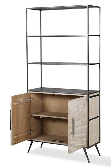 Crossings Monaco - Bookcase - Weathered Blanc