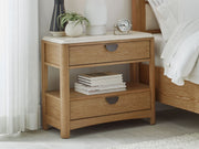 Escape - Bedroom 2 Drawer Nightstand - Glazed Natural Oak - JaxCo Furniture