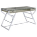 Emelle - Glass Top Writing Desk - Gray Driftwood - JaxCo Furniture