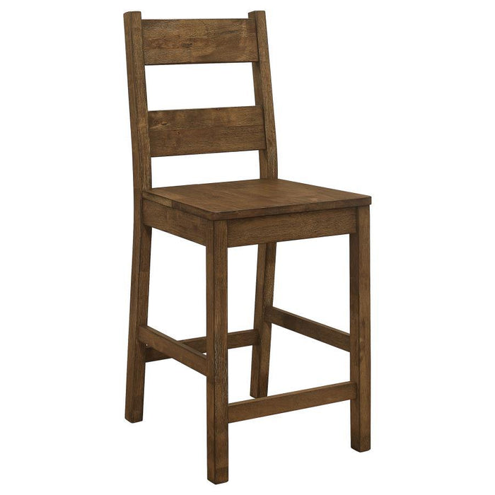 Coleman - Wood Counter Chair (Set of 2) - Rustic Golden Brown - JaxCo Furniture