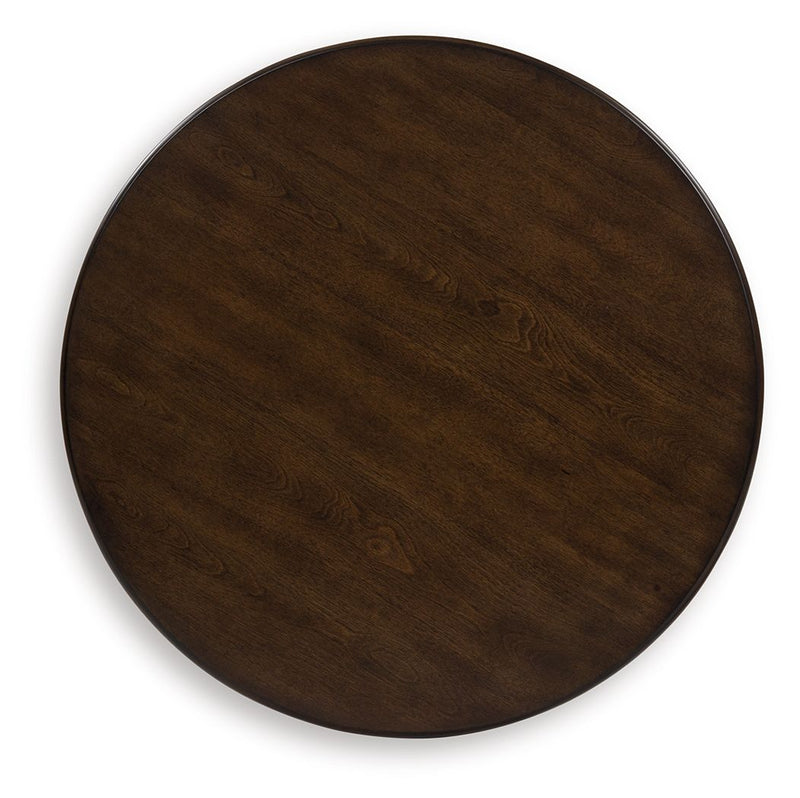 Frallyn - Dark Brown - Round End Table - JaxCo Furniture