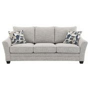 Tomkins - Boucle Upholstered Sofa - Light Gray - JaxCo Furniture