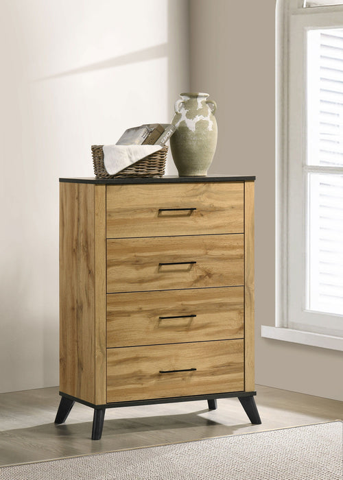 Kaywood - 4-Drawer Bedroom Chest Of Drawers - Natural Pine