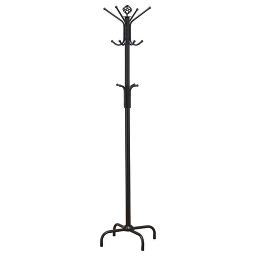 Collier - 12 Hook Freestanding Coat Rack Hat Hanger - Black - JaxCo Furniture