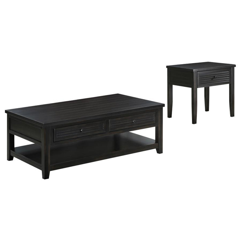 Concord - Coffee And End Table Set Distressed - JaxCo Furniture