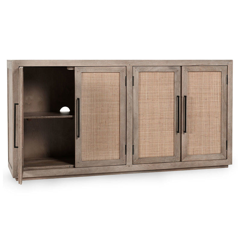 Jensen - 4 Door Cabinet - Taupe - JaxCo Furniture