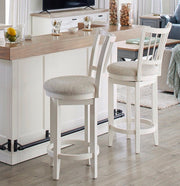 Americana Modern Dining - Spindle Back Swivel Barstool - Cotton - JaxCo Furniture