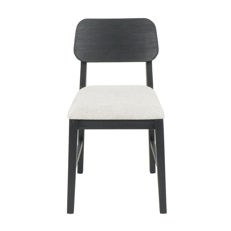 Deaven - Upholstered Dining Chair (Set of 2) - Oak Black - JaxCo Furniture