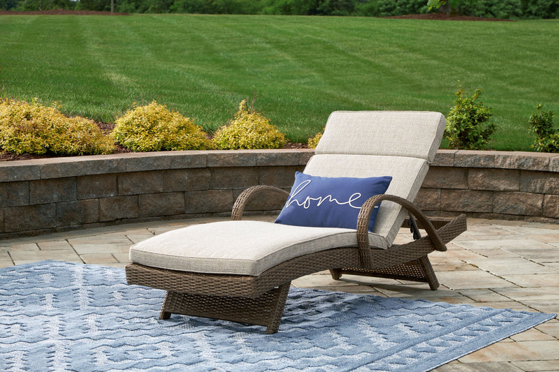 Beachcroft - Beige - Chaise Lounge With Cushion - JaxCo Furniture