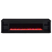 Deiter - 79" TV Stand Fireplace Media Console - Black - JaxCo Furniture