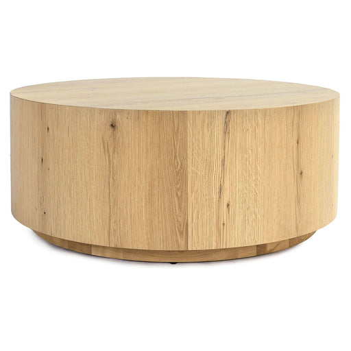 Layne - Round Coffee Table With Casters - JaxCo Furniture